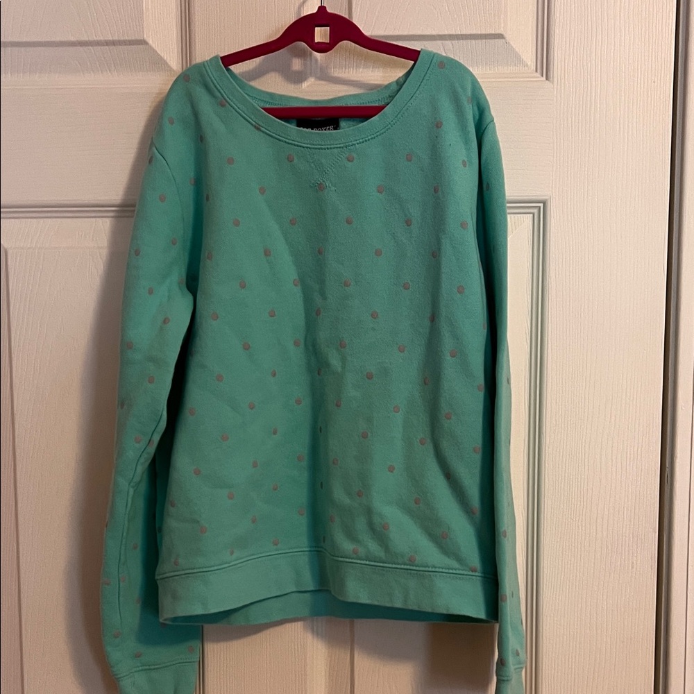 Joe Boxer Mint Green Polka Dot Sweatshirt